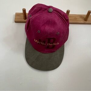 Vintage myrtle beach souvenir dead stock baseball cap - Pink and Gray hat
